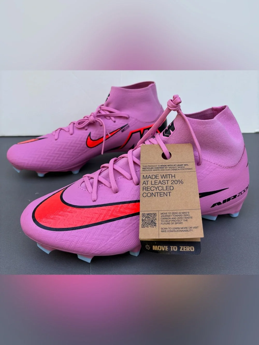 Nike Men's Mercurial Superfly 10 Academy AG Cleats Soccer Pink sz 8 NEW NO BOX